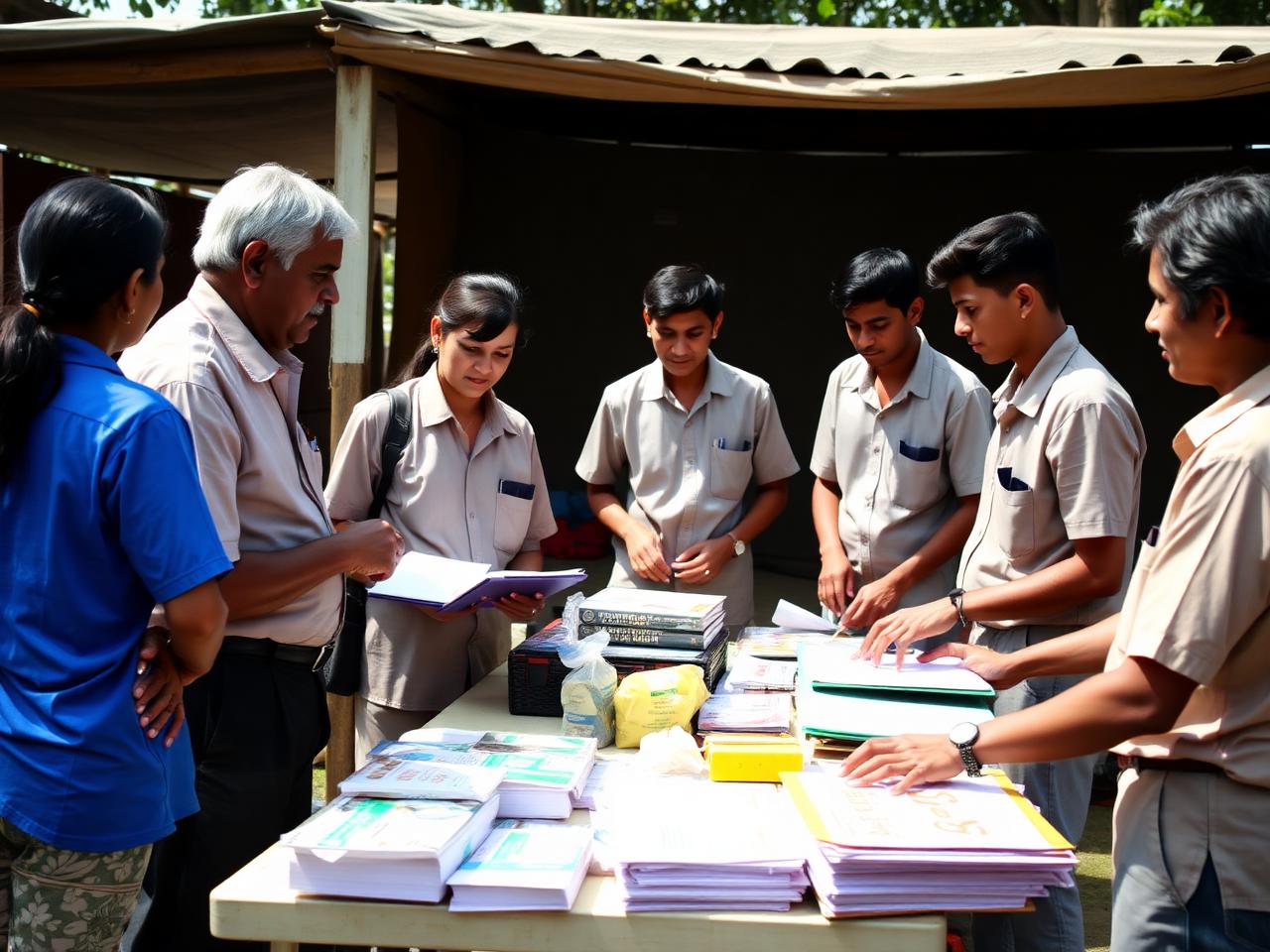 Photograph representing supported field work